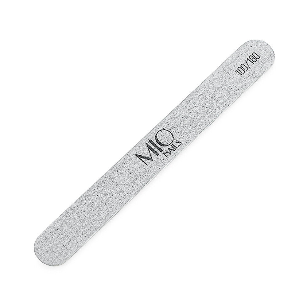 Пилка MIO Nails прямая Mini, деревянная основа 100/180 грит