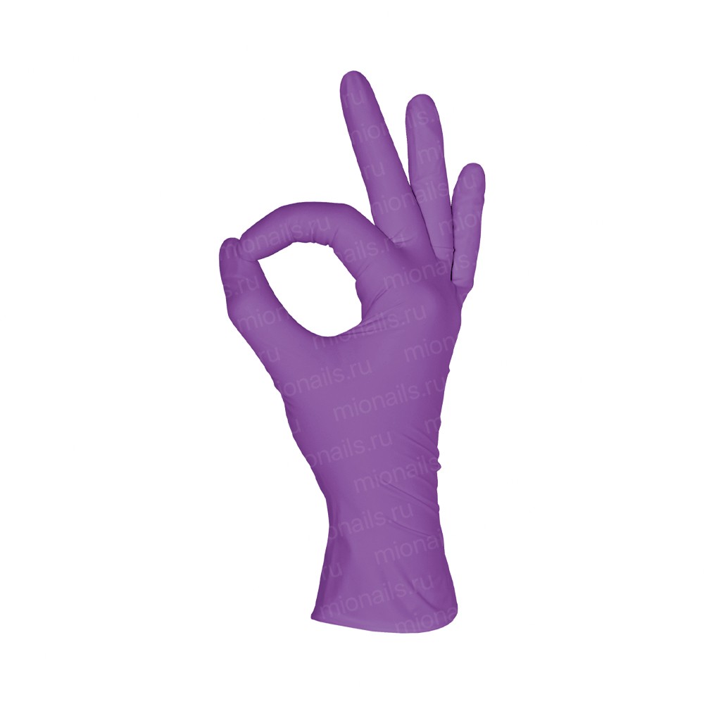 Перчатки mediOk нитриловые, пурпурные (Lavender), размер M, 100 шт.