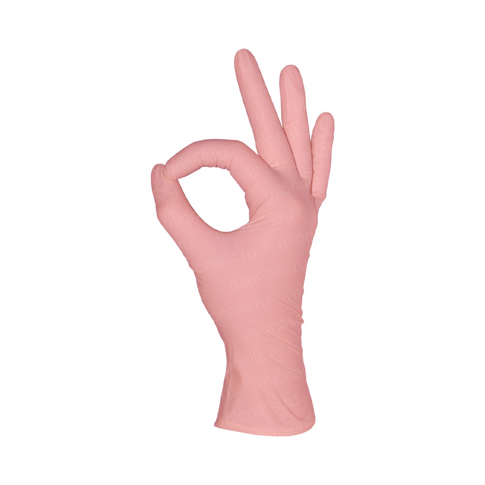 Перчатки mediOk нитриловые, розовые (Flamingo), размер M, 100 шт.