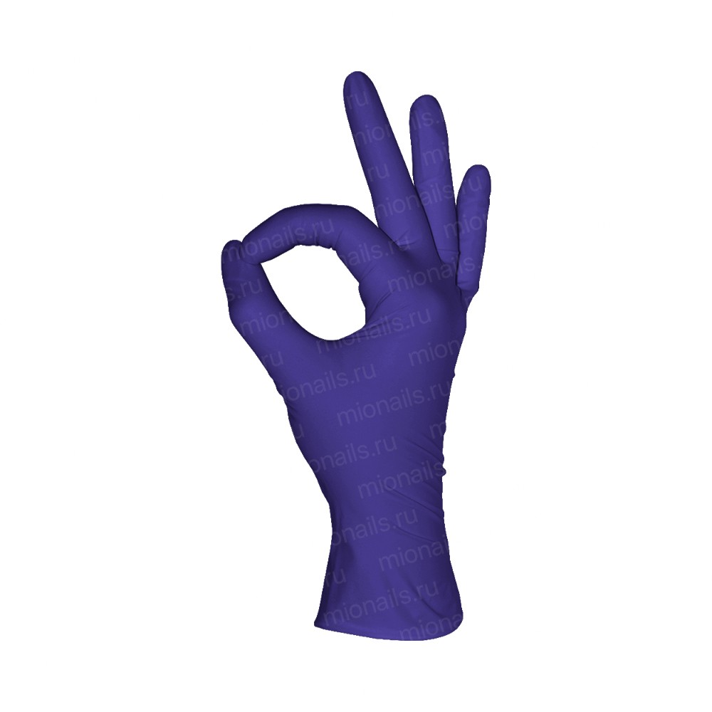 Перчатки mediOk нитриловые, фиолетовые (Indigo), размер М, 100 шт.
