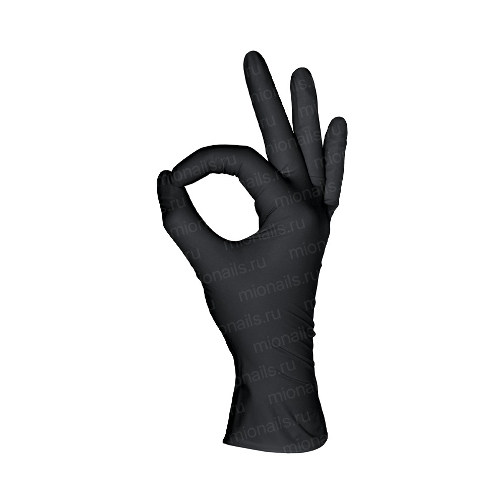 Перчатки mediOk нитриловые, черные (Black+), размер L, 100 шт.