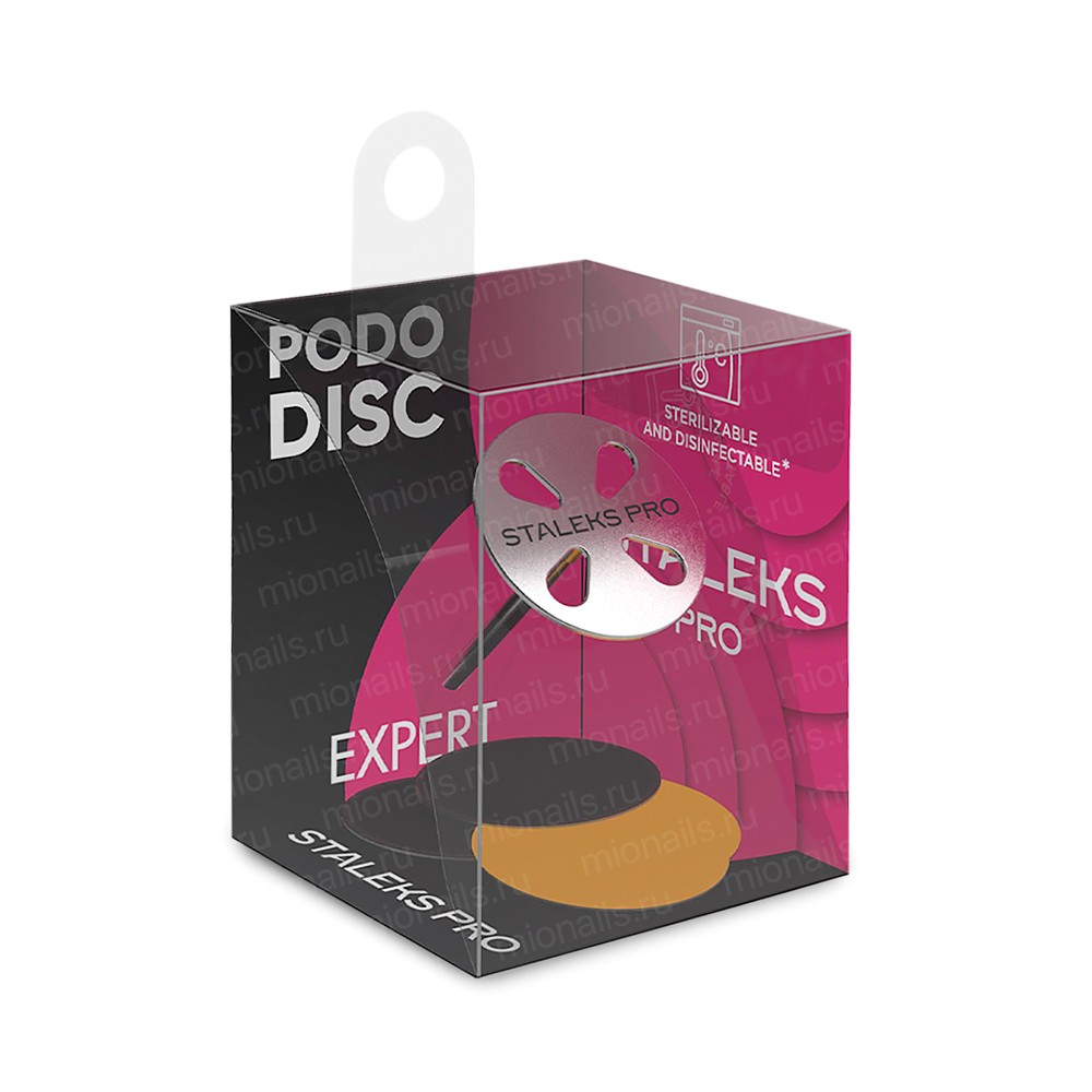 Диск педикюрный Staleks PODODISC EXPERT М в комплекте со сменным файлом 180 грит, 5 шт.